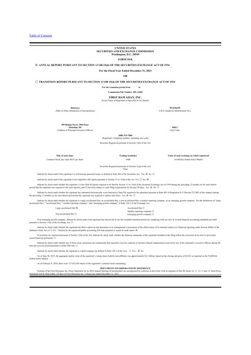 Thumbnail First Hawaiian Bank
 10-K Annual Report 2023
