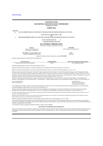 Thumbnail Quanterix 10-K Annual Report 2023