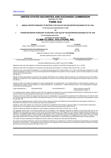 Miniature Climb Global Solutions 10-K Rapport annuel 2023