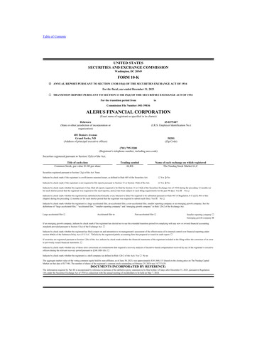 Thumbnail Alerus Financial 10-K Annual Report 2023