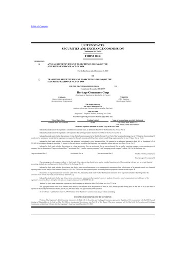 Thumbnail Heritage Commerce 10-K Annual Report 2023