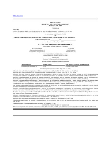 Thumbnail Citizens & Northern Corp 10-K Annual Report 2023