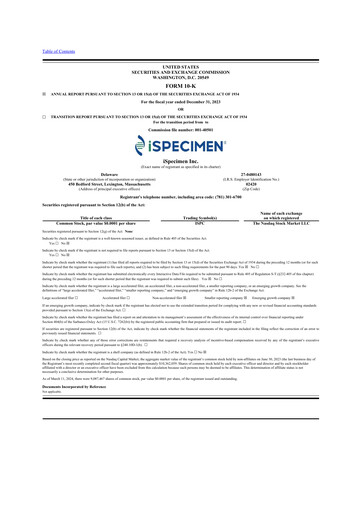 Vorschaubild iSpecimen 10-K Jahresbericht 2023