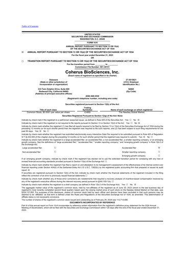 Thumbnail Coherus BioSciences
 10-K Annual Report 2023