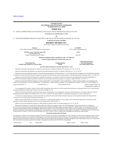 Miniature HOOKIPA Pharma 10-K Rapport annuel 2023