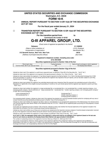 Vorschaubild G-III Apparel Group 10-K Jahresbericht 2023