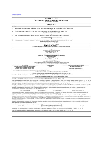 Thumbnail Galapagos NV 20-F Annual Report 2023