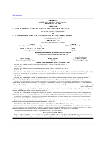 Vorschaubild Immunome 10-K Jahresbericht 2023