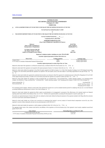 Thumbnail Fortress Biotech
 10-K Annual Report 2023