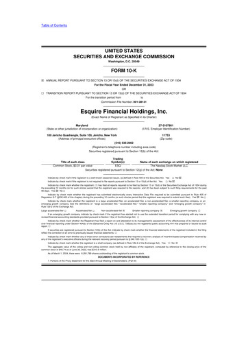 Thumbnail Esquire Financial Holdings 10-K Annual Report 2023