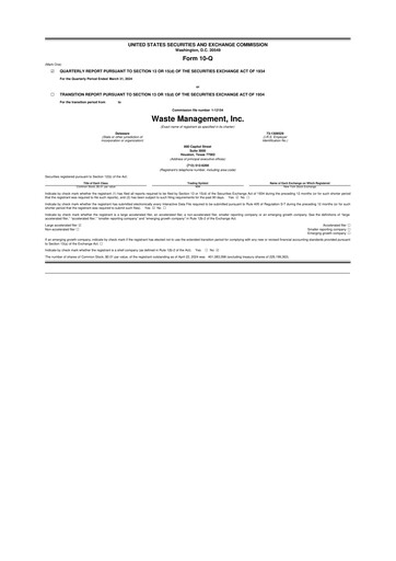 Thumbnail Waste Management 10-Q Quarterly Report FY2024 