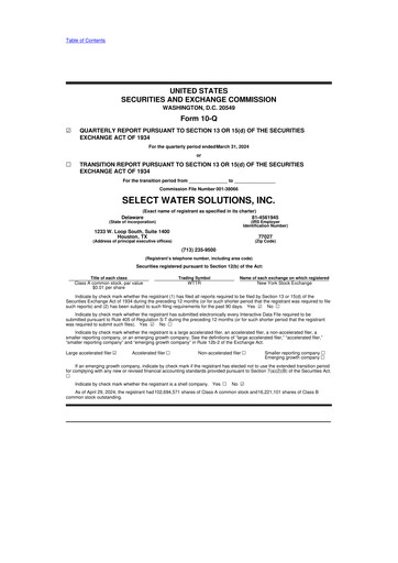 Thumbnail Select Water Solutions 10-Q Quarterly Report FY2024 