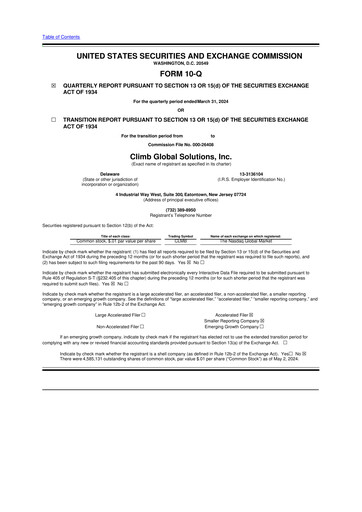 Miniature Climb Global Solutions 10-Q Rapport trimestriel 2024 