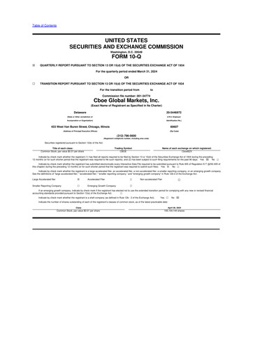 Thumbnail Cboe Global Markets 10-Q Quarterly Report FY2024 