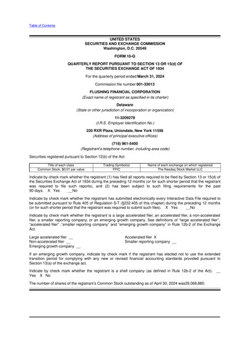 Thumbnail Flushing Financial Corp 10-Q Quarterly Report FY2024 