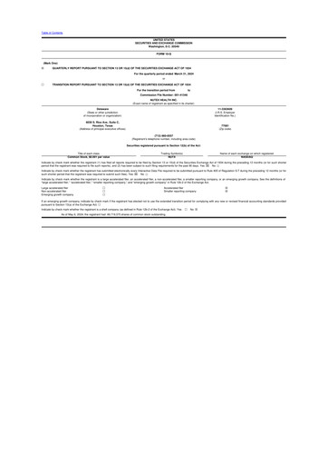 Thumbnail Nutex Health 10-Q Quarterly Report FY2024 