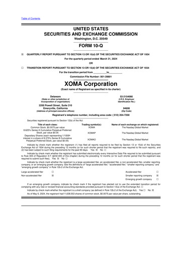 Thumbnail XOMA Royalty 10-Q Quarterly Report FY2024 
