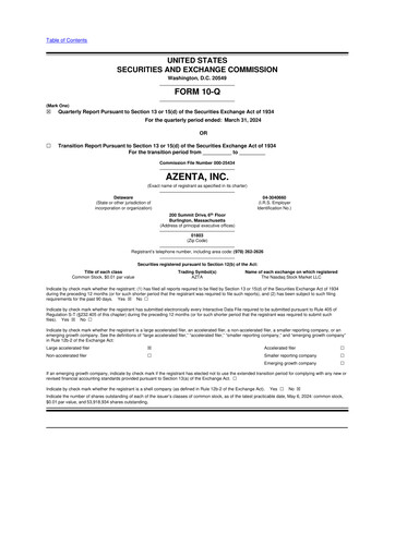 Vorschaubild Azenta 10-Q Quartalsbericht 2024 