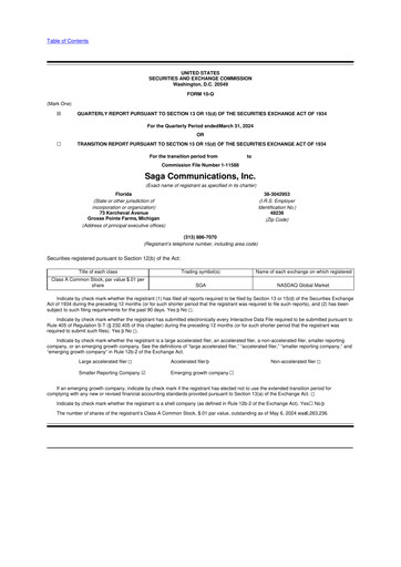 Thumbnail Saga Communications 10-Q Quarterly Report FY2024 