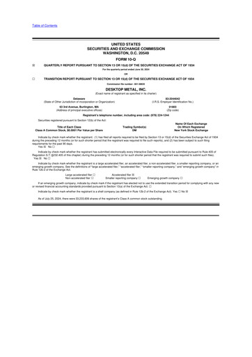 Miniature Desktop Metal 10-Q Rapport trimestriel 2024 