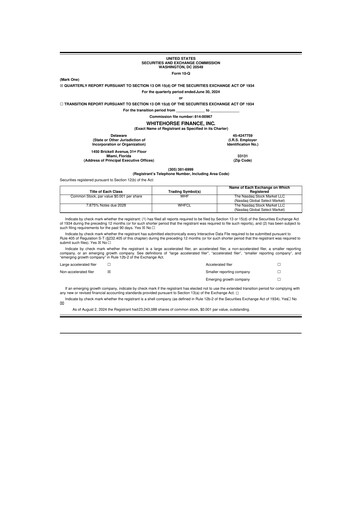 Thumbnail WhiteHorse Finance 10-Q Quarterly Report FY2024 