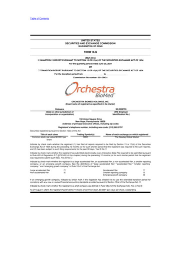 Vorschaubild Orchestra BioMed  10-Q Quartalsbericht  