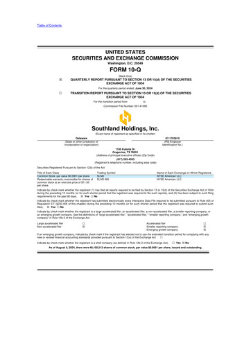 Thumbnail Southland Holdings 10-Q Quarterly Report FY2024 