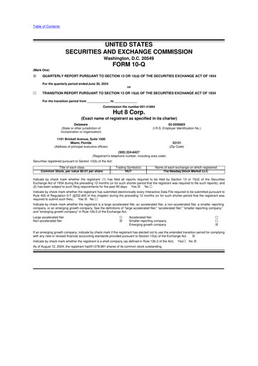 Thumbnail Hut 8 10-Q Quarterly Report FY2024 