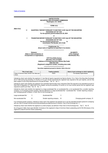 Thumbnail Knightscope 10-Q Quarterly Report FY 