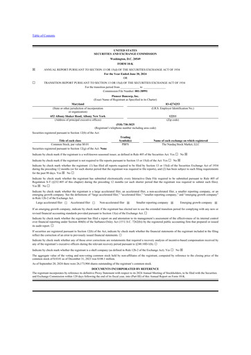 Thumbnail Pioneer Bancorp 10-K Annual Report 2024