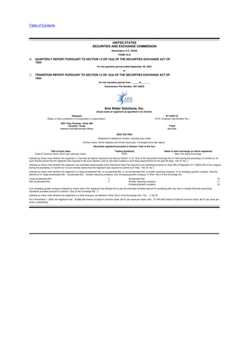 Thumbnail Aris Water Solutions 10-Q Quarterly Report FY2024 