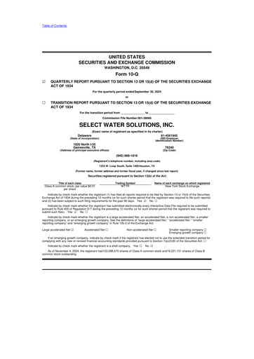 Thumbnail Select Water Solutions 10-Q Quarterly Report FY2024 
