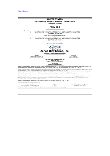 Thumbnail Zenas BioPharma 10-Q Quarterly Report FY 