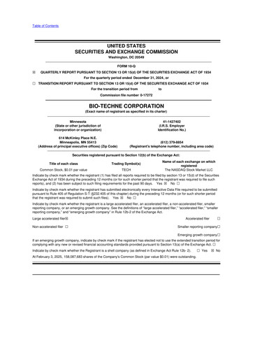 Vorschaubild Bio-Techne 10-Q Quartalsbericht 2025 