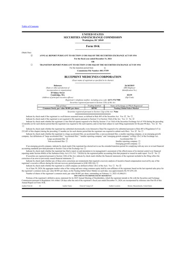 Thumbnail Blueprint Medicines
 10-K Annual Report 2024