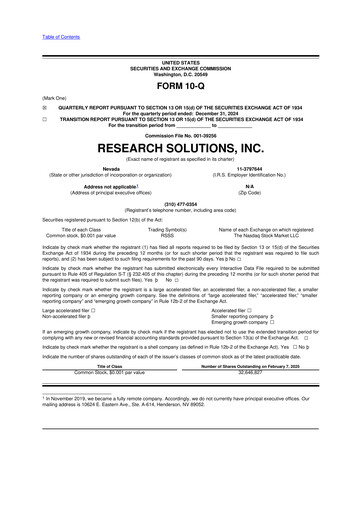 Thumbnail Research Solutions 10-Q Quarterly Report FY2025 