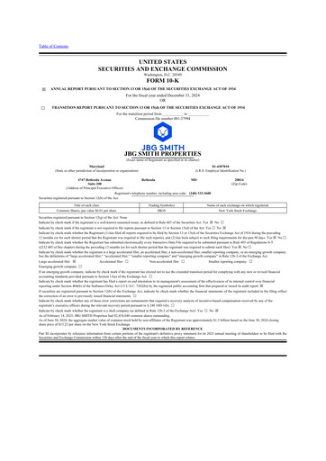 Thumbnail JBG SMITH
 10-K Annual Report 2024