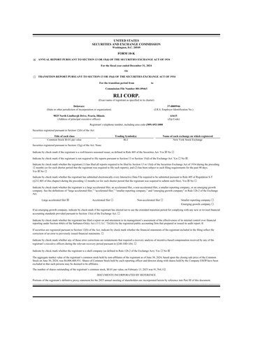 Thumbnail RLI Corp.
 10-K Annual Report 2024