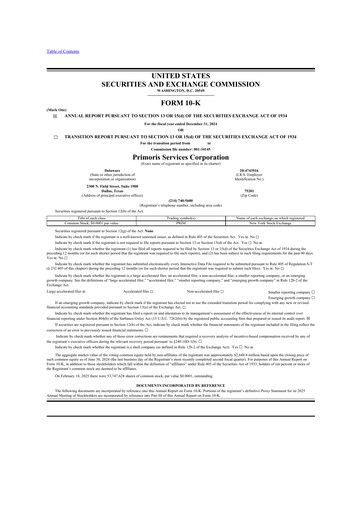 Thumbnail Primoris Services Corporation
 10-K Annual Report 2024