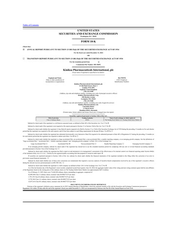 Thumbnail Kiniksa Pharmaceuticals
 10-K Annual Report 2024