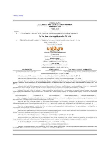 Thumbnail uniQure 10-K Annual Report 2024