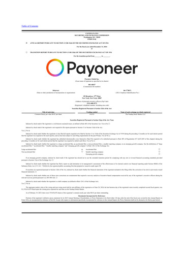 Thumbnail Payoneer 10-K Annual Report 2024