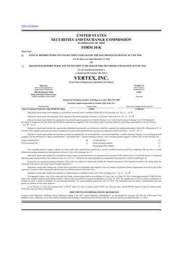Thumbnail Vertex 10-K Annual Report 2024