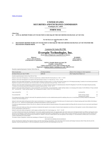 Thumbnail Everspin Technologies 10-K Annual Report 2024