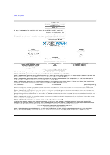 Thumbnail Solid Power 10-K Annual Report 2024