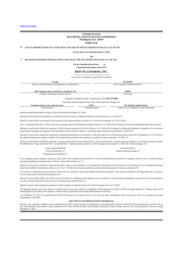 Thumbnail Riot Platforms 10-K Annual Report 2024