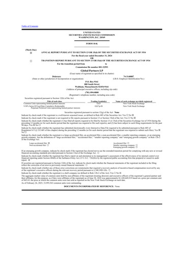 Thumbnail Global Partners LP 10-K Annual Report 2024