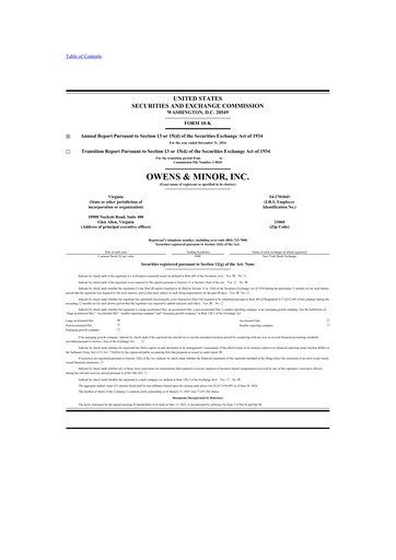 Thumbnail Owens & Minor

 10-K Annual Report 2024