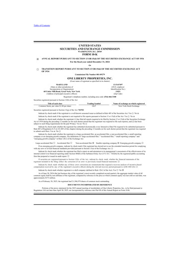 Thumbnail One Liberty Properties 10-K Annual Report 2024