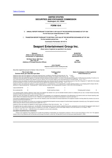 Vorschaubild Seaport Entertainment Group 10-K Jahresbericht 2024